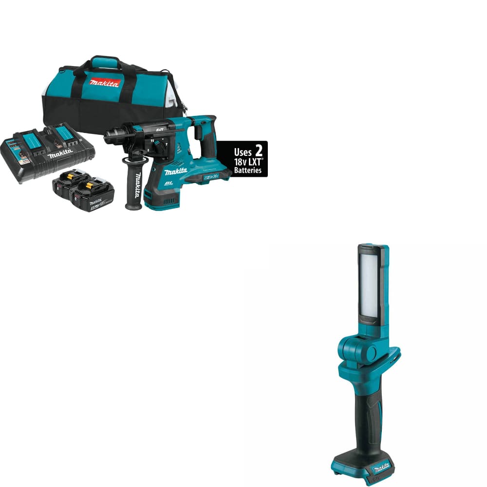 Makita XRH08PT 18V X2 LXT AVT Rotary Hammer W/ FREE DML816 18V LXT Flashlight