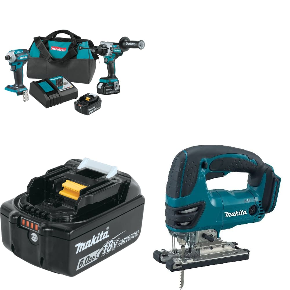 Makita XT288T  18V LXT 2-Pc. Combo Kit W/ FREE BL1860B 18V Battery & Jig Saw